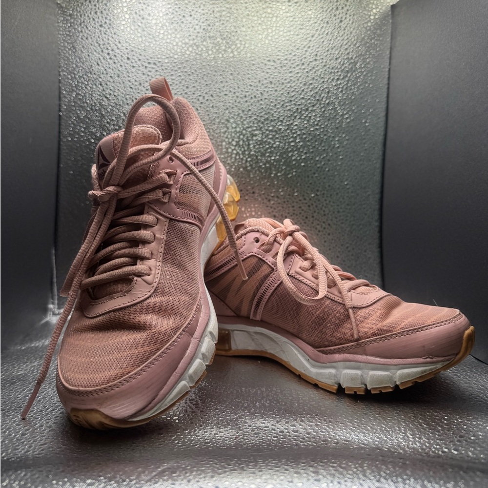 Reebok Pink Athletic Shoes with Suede and Mesh Upper